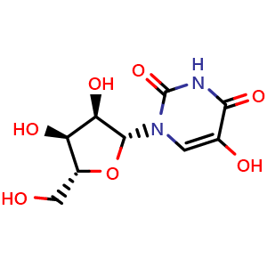 Chemical structure of 5-Hydroxyuridine , CAS 957-77-7, AChemBlock AD265807