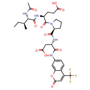 Chemical structure of Ac-IEPD-AFC , CAS 1135417-31-0, AChemBlock AD265811