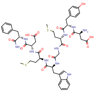 Chemical structure of Cholecystokinin Octapeptide, desulfated , CAS 25679-24-7, AChemBlock AD265820