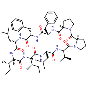 Chemical structure of Cyclolinopeptide A , CAS 33302-55-5, AChemBlock AD265822
