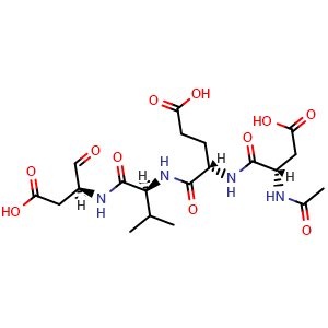 Chemical structure of Ac-DEVD-CHO , CAS 169332-60-9, AChemBlock AD265831