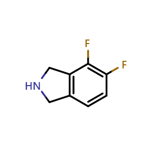Chemical structure of 4,5-difluoroisoindoline , CAS 1781137-89-0, AChemBlock AD265848