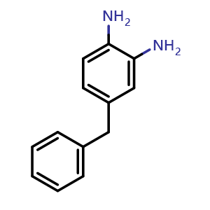 Chemical structure of 4-(Phenylmethyl)-1,2-benzenediamine , CAS 33609-49-3, AChemBlock AD265888