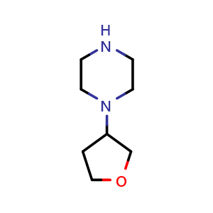 Chemical structure of 1-(3-Tetrahydrofuryl)piperazine , CAS 1147422-71-6, AChemBlock AD265918