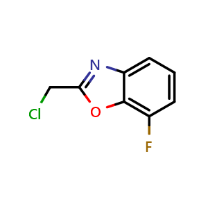 Chemical structure of 2-(Chloromethyl)-7-fluorobenzoxazole , CAS 122289-16-1, AChemBlock AD265937
