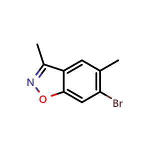 Chemical structure of 6-Bromo-3,5-dimethylbenzisoxazole , CAS 1345119-01-8, AChemBlock AD265951