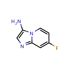 Chemical structure of 3-Amino-7-fluoroimidazo[1,2-a]pyridine , CAS 1427451-81-7, AChemBlock AD265969