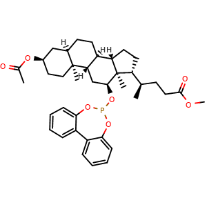 Methyl (R)-4-[(3R,5R,8R,9S,10S,12S,13R,14S,17R)-3-Acetoxy-12-(dibenzo[d,f][1,3,2]dioxaphosphepin-6-yloxy)-10,13-dimethylhexadecahydro-1H-cyclopenta[a]phenanthren-17-yl]pentanoate