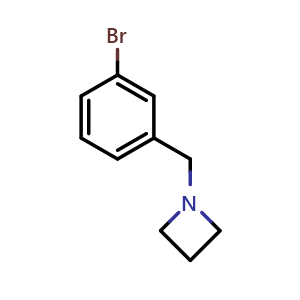 Chemical structure of 1-(3-Bromobenzyl)azetidine , CAS 1784522-94-6, AChemBlock AD265993