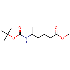 Chemical structure of Methyl 5-(Boc-amino)hexanoate , CAS 1824164-74-0, AChemBlock AD265999