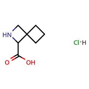 Chemical structure of 2-Azaspiro[3.3]heptane-1-carboxylic acid hydrochloride , CAS 1909305-13-0, AChemBlock AD266002