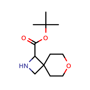 Chemical structure of tert-Butyl 7-Oxa-2-azaspiro[3.5]nonane-1-carboxylate , CAS 2089704-37-8, AChemBlock AD266014