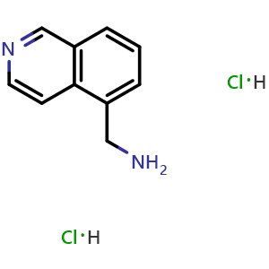 Chemical structure of Isoquinolin-5-ylmethanamine dihydrochloride , CAS 2103400-38-8, AChemBlock AD266017