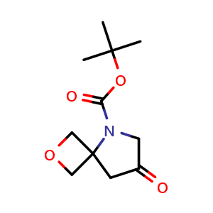 Chemical structure of 5-Boc-2-oxa-5-azaspiro[3.4]octan-7-one , CAS 2253640-79-6, AChemBlock AD266029