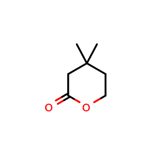 Chemical structure of 4,4-Dimethyltetrahydro-2H-pyran-2-one , CAS 22791-80-6, AChemBlock AD266034