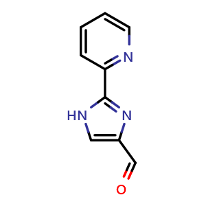 Chemical structure of 2-(2-Pyridyl)imidazole-4-carbaldehyde , CAS 279251-08-0, AChemBlock AD266079