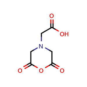 Chemical structure of 2-(2,6-Dioxomorpholino)acetic acid , CAS 33658-49-0, AChemBlock AD266107