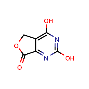 Chemical structure of 2,4-Dihydroxyfuro[3,4-d]pyrimidin-7(5H)-one , CAS 4156-75-6, AChemBlock AD266112