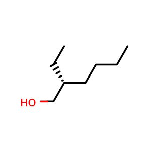 Chemical structure of (R)-2-Ethylhexanol , CAS 50373-29-0, AChemBlock AD266119