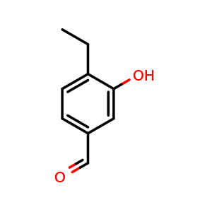 Chemical structure of 4-Ethyl-3-hydroxybenzaldehyde , CAS 532966-51-1, AChemBlock AD266122