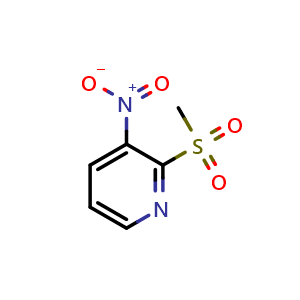 Chemical structure of 2-(Methylsulfonyl)-3-nitropyridine , CAS 56825-29-7, AChemBlock AD266123