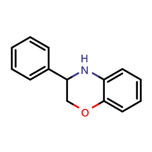 Chemical structure of 3-Phenyl-3,4-dihydro-2H-1,4-benzoxazine , CAS 70310-30-4, AChemBlock AD266131