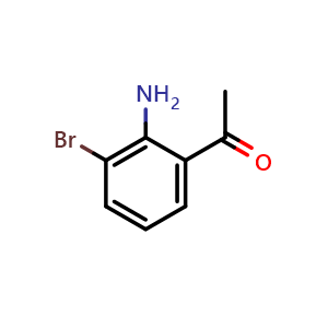 Chemical structure of 2'-Amino-3'-bromoacetophenone , CAS 808760-02-3, AChemBlock AD266137