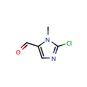 Chemical structure of 2-Chloro-1-methylimidazole-5-carbaldehyde , CAS 869002-62-0, AChemBlock AD266148