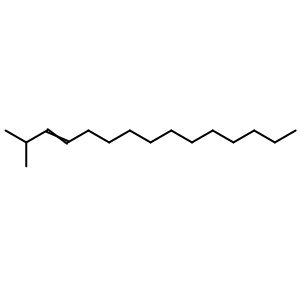 Chemical structure of 2-Methyl-3-pentadecene , CAS 99464-18-3, AChemBlock AD266160