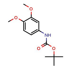 Chemical structure of N-(3,4-dimethoxyphenyl)-carbamic acid 1,1-dimethylethyl ester , CAS 102421-43-2, AChemBlock AD266170
