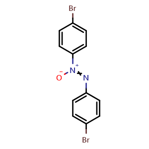 Chemical structure of (4-Bromophenyl)-(4-bromophenyl)imino-oxidoazanium , CAS 1215-42-5, AChemBlock AD266193