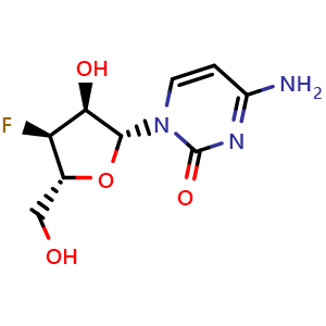 Chemical structure of 3’-Deoxy-3’-fluorocytidine , CAS 123402-20-0, AChemBlock AD266201