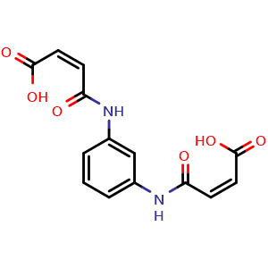 Chemical structure of (Z)-4,4'-(1,3-phenylenediimino)bis[4-oxoisocrotonic] acid , CAS 13161-99-4, AChemBlock AD266226