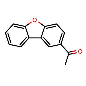Chemical structure of 1-(Dibenzo[b,d]furan-2-yl)ethan-1-one , CAS 13761-32-5, AChemBlock AD266232