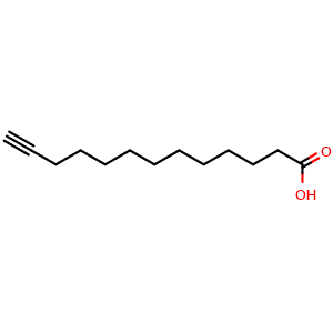 Chemical structure of 12-Tridecynoic acid , CAS 14502-46-6, AChemBlock AD266242