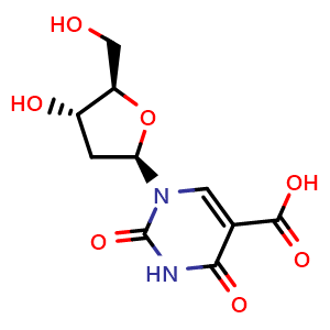 Chemical structure of 5-Carboxy-2'-deoxyuridine , CAS 14599-46-3, AChemBlock AD266246