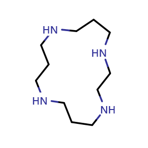 Chemical structure of 1,4,8,12-Tetraazacyclopentadecane , CAS 15439-16-4, AChemBlock AD266256