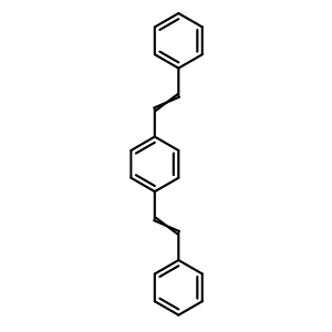 Chemical structure of 4,4-[1,4-Phenylenebis(ethene-1,2-diyl)]bisbenzene , CAS 1608-30-6, AChemBlock AD266271