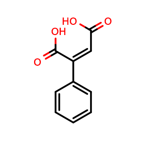 Chemical structure of 2-Phenylmaleic acid , CAS 16110-98-8, AChemBlock AD266272