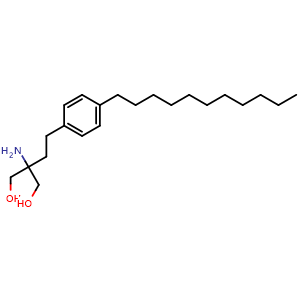 Chemical structure of 2-Amino-2-[2-(4-undecylphenyl)ethyl]-1,3-propanediol , CAS 162361-39-9, AChemBlock AD266276