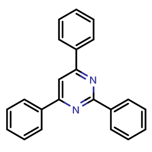 Chemical structure of 2,4,6-Triphenylpyrimidine , CAS 1666-86-0, AChemBlock AD266280