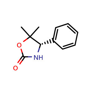 Chemical structure of (S)-5,5-dimethyl-4-phenyloxazolidin-2-one , CAS 168297-84-5, AChemBlock AD266282