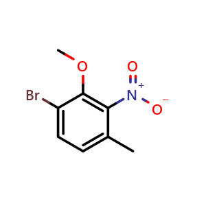 Chemical structure of 3-Nitro-3-methyl-6-bromoanisole , CAS 1805469-84-4, AChemBlock AD266296