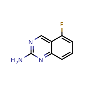 Chemical structure of 5-Fluoroquinazolin-2-amine , CAS 190273-81-5, AChemBlock AD266305