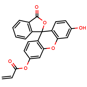 Chemical structure of Fluorescein O-acrylate , CAS 193419-86-2, AChemBlock AD266309