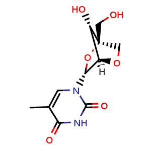 1-((1S,3R,4R,7S)-7-hydroxy-1-(hydroxymethyl)-2,5-dioxabicyclo[2.2.1]heptan-3-yl)-5-methylpyrimidine-2,4(1H,3H)-dione