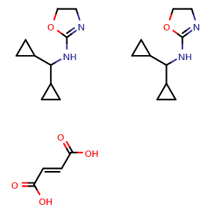 Chemical structure of Rilmenidine hemifumarate , CAS 207572-68-7, AChemBlock AD266320