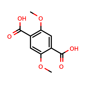 Chemical structure of 2,5-Dimethoxy-1,4-benzenedicarboxylic acid , CAS 21004-11-5, AChemBlock AD266322