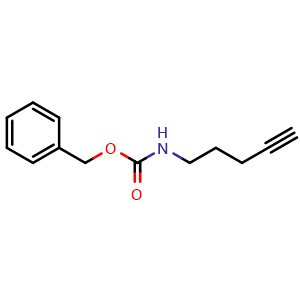 Chemical structure of Benzyl 4-pentynylcarbamate , CAS 236394-24-4, AChemBlock AD266329