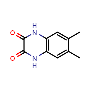 Chemical structure of 2,3-Dihydroxy-6,7-dimethylquinoxaline , CAS 2474-50-2, AChemBlock AD266331
